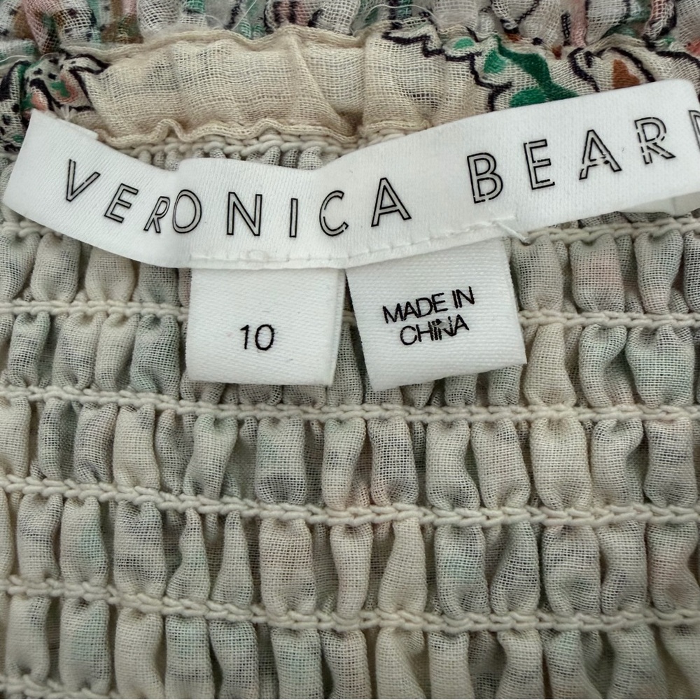 Veronica Beard Sz 10 Paisley Smocked  Melodie Mini Skirt 100% Cotton Ruffles - Picture 8 of 8
